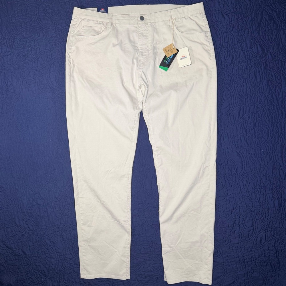 Faherty Movement 5-Pocket Pant Light Sand Men's 40x32 Stretch Comfort Casual